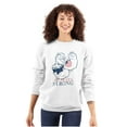 thumbnail image 3 of Popeye Patriotic American Flag Strong Unisex Plus Size Sweatshirt Brisco Brands 3X, 3 of 5