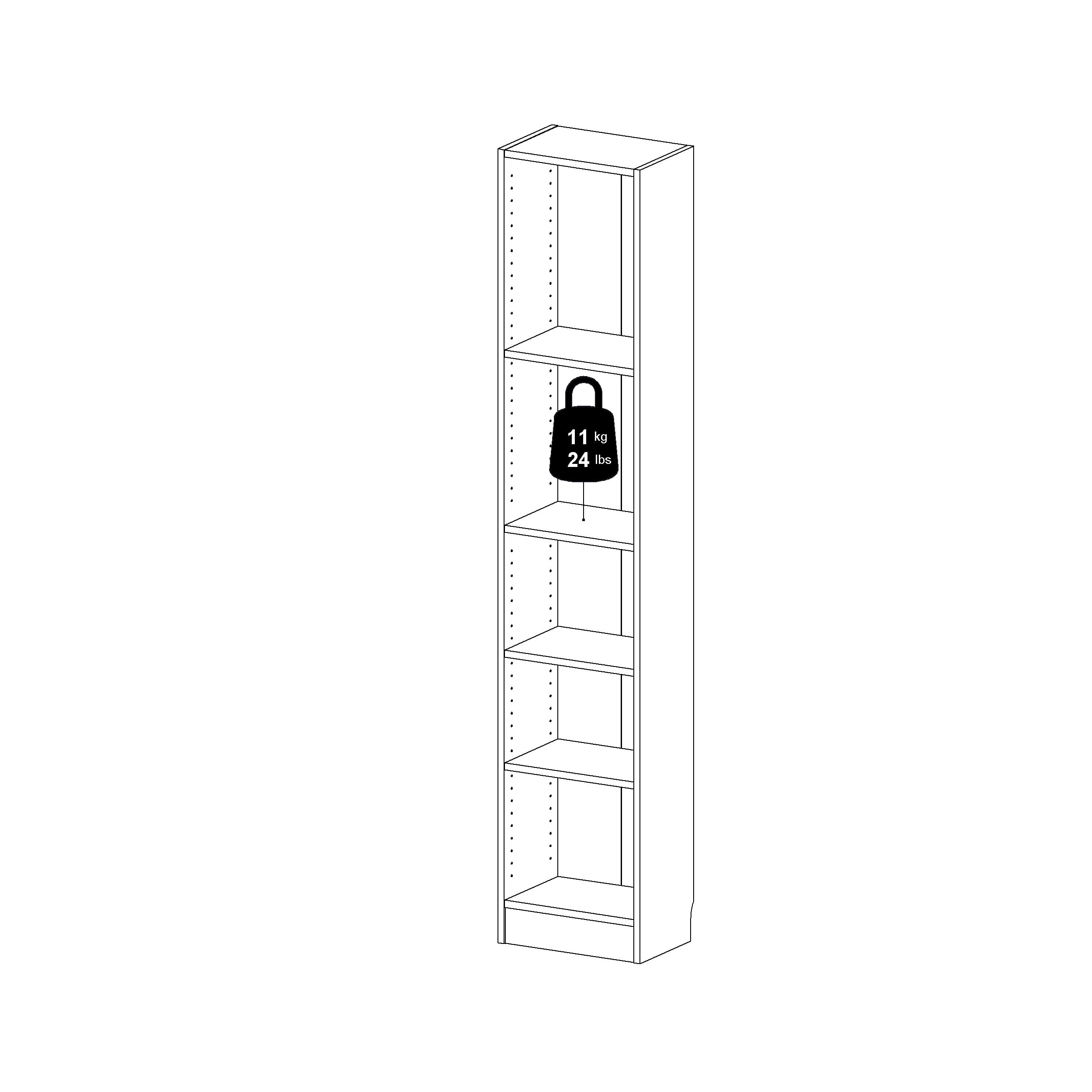 Element Collection Tall Narrow 5 Shelf Bookcase White Walmart