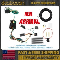 Dasbecan 4-Pins Trailer Wiring Harness For Tesla Model 3 2017-2023 Model Y 2020-23 118869