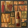 thumbnail image 2 of Gorham, Gregory 20x20 Gold Ornate Wood Framed with Double Matting Museum Art Print Titled - Type Set Wine Sq I, 2 of 4