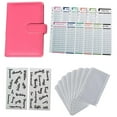 thumbnail image 2 of koolsoo PU Leather A6 Notebook Binder Binder Cover Budget Envelopes with Letter Stickers Rose, 2 of 3