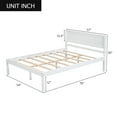 thumbnail image 2 of Wood Platform Full Size Bed Frame with Headboard for Bedroom,Living Room,Guest Room,Wood Slat Support,76"x57"x36",Pine Full Bed Frame,White, 2 of 7