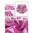 thumbnail image 3 of KAUOD Kids Girls Metallic Shorts Sparkly Athletic Dance Outfits Shinny Wide Leg Dolphin Shorts Cute Bow Hot Short Pants, 3 of 3
