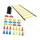 thumbnail image 2 of Kit de deportes de entrenamiento de fútbol, ​​escala de velocidad de agilidad con conos, agilidad de equipos de entrenamiento de velocidad de la 30 piezas, 2 of 8