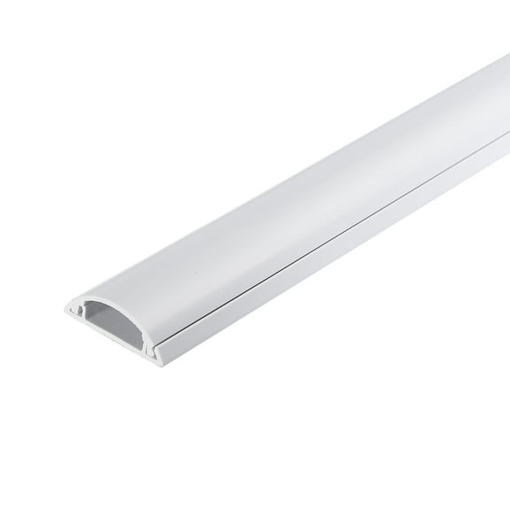 Unique Bargains Wall Cable Raceway Cord Cover Cord Hider Channel Self-Adhesive for TV Wire White 39"x1.2"x0.4"
