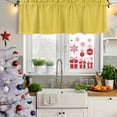 thumbnail image 5 of Yellow Burlap Texture Curtain Valances for Windows, Kitchen Valance Window Treatments Panel 2 Pack, Farmhouse Vintage Yellow Rod Pocket Short Curtains for Bathroom Bedroom 60 x 18 Inch, 5 of 8