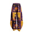 thumbnail image 4 of Bovemsi Hiking Pants Women Wide Leg Barrel Baggy Trousers, Elastic High Waist Casual Pants With Pockets Fashion Outfits Clothes M Purple, 4 of 4