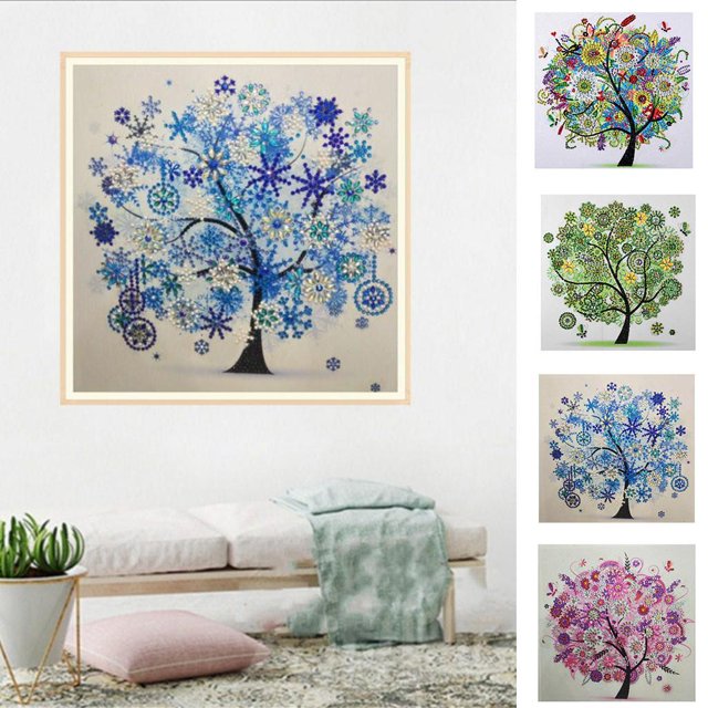 4 Piezas 5D DIY Pintura de en Forma Especial Taladro Parcial para Adluts, Principiantes, Niños-hermosas Imágenes de de Imitación D Soledad 5D DIY Diamond Painting