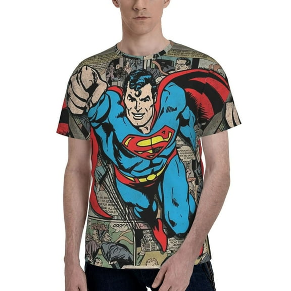 Superman T Shirt For Men Women, Graphic Print Casual Unisex Short Sleeve Summer Funny Top Tees Shirt