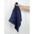 thumbnail image 2 of American Soft Linen Luxury 4 Piece Washcloth Set, 100% Cotton Turkish Washrags and Washcloths, Navy Blue, 2 of 6