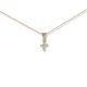 thumbnail image 2 of Cadena Y Dije Cruz Mini 0.8 cm Zirconias Oro Sólido 14k, 2 of 6