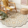 thumbnail image 2 of SAFAVIEH Novelty Mordikai Floral Area Rug, Ivory/Beige, 6' x 6' Round, 2 of 7