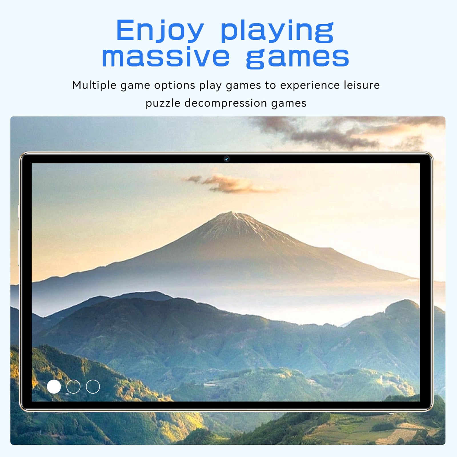 Skegnu New 2+16G All Netcom 10.1inch Android Tablet Computer 10 Core IPS HD Ultra-thin Screen WiFi Bluetooth Voice Call Game Office Learn Tablet SIM Communication Gifts for Family 50% Off Clear!