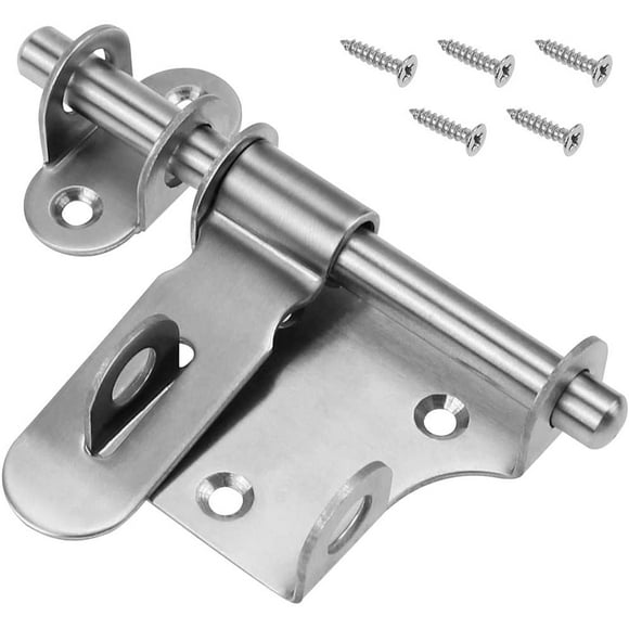 Verrous de Porte Coulissants en Acier Inoxydable loquets de Porte de Sécurité avec Vis pour Porte de Salle de Bain Porte en Bois Porte pour Animaux de Compagnie Chambre à Coucher