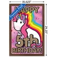thumbnail image 3 of Ellie Ripberger Unicorn - Happy 5th Birthday Wall Poster, 14.725" x 22.375", Framed, 3 of 3