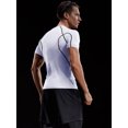 thumbnail image 5 of Cadmus Men's 3 Pack Compression Baselayer Athletic Workout T Shirts ,Black & Grey & White,Small, 5 of 8