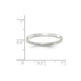 thumbnail image 2 of White Sterling Silver Ring Band Wedding Comfort Flat, 2 of 2