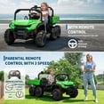 thumbnail image 4 of Eastvita 24V 4WD Electric Ride-On Dump Truck, 2-Seater, Remote, Dump Bed, 3 Speeds, Music, 4 of 8
