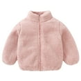 thumbnail image 3 of Povozer Toddler Kids Polar Fleece Warm Jacket Baby Boys Girls Autumn Winter Zip-up Lightweight Long Sleeve Jacket(Pink,12-18 Months), 3 of 3