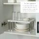 thumbnail image 5 of Estante retráctil de 24 pulgadas, estante de almacenamiento, marco de metal ajustable, diseño de 2 niveles, para fregadero de cocina, baño y sala de estar, resistente, ahorra espacio, para, 5 of 7