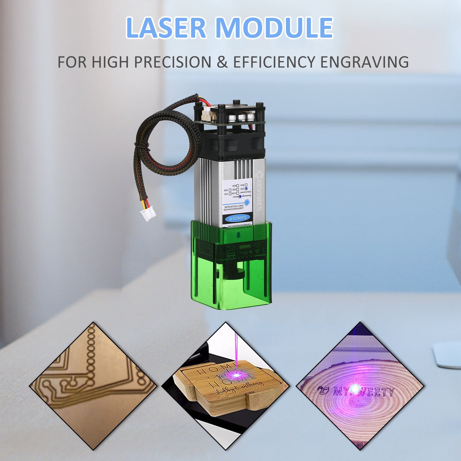 Engraving Module,With Cover Diy Craft Cutter 3d Leather Fabric Speed Cutter Craft Wood Leather - Hands-free Router Diy 20w Head Printer Router Paper Diy Wood Cover Adjustable 3d Printer