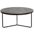 thumbnail image 2 of Emma + Oliver 31.5" Round Indoor Coffee Table in Faux Concrete Finish - Living Room Table, 2 of 3