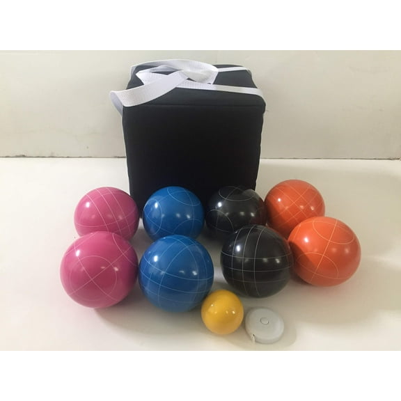 New Listing - (8 of 10 Options) Unique Bocce Sets - 107mm with Blue, Orange, Black, Pink Balls