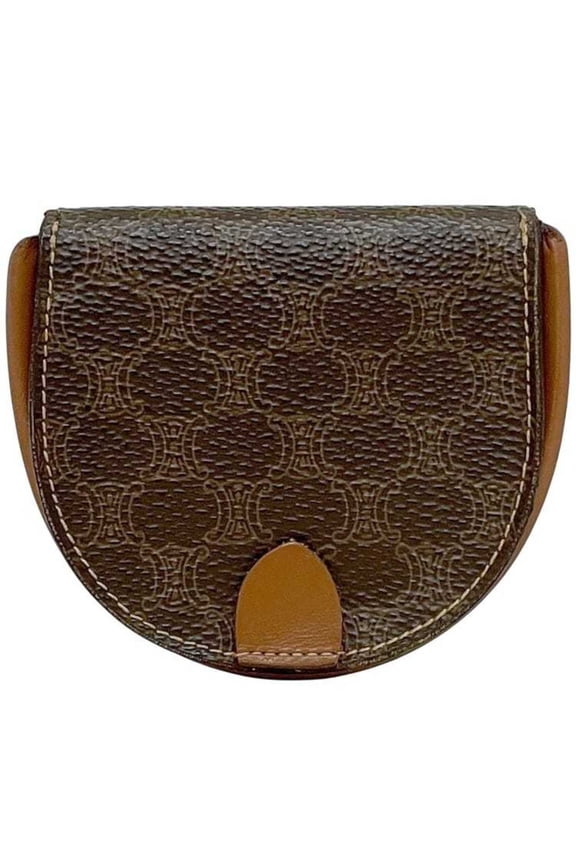 Pre-Owned Celine Coin Case ec-24439 Brown Macadam Purse PVC Leather JMB10 CELINE Flap... (Good)