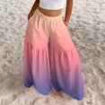 thumbnail image 4 of Wide Leg Pants Woman Flowy Palazzo Elastic Waist Trousers with Pockets Casual LoungeWide Leg Pants Woman Flowy Palazzo Drawstring Elastic Waist Trousers with Pockets Casual Lounge, 4 of 6