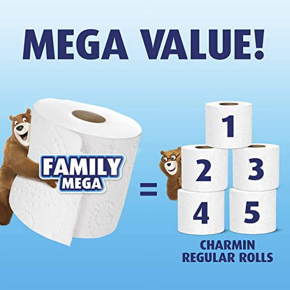 Charmin Ultra Soft Cushiony Touch Toilet Paper, 18 Family Mega Rolls = 90 Regular Rolls