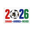 thumbnail image 3 of Decorr World Soccer Fan Flag, 5×3 FT Football Fan Cheering Banner US-Canada-Mexico Themed Soccer Banner with Brass Grommets, Durable Polyester Flag for Stadium, Watch Party & Outdoor Decor, 3 of 4