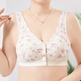 thumbnail image 4 of Gytharion Women's Large-size Bras Front-buttoned Wireless Adjustable Straps Bras Printed Comfortable Everyday Bras,36B-48C, 4 of 8