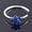 Blue, variant on Men Women Fake Crystal Floral Clip On Swirls Septum Non Piercing Nose Ring -red