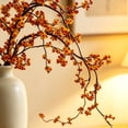 thumbnail image 6 of Orange Berry Branch Artificial Bittersweet Floral Stem Bendable Fall Faux Flower Branch Indoor Harvest Table Vase Arrangement for Fall Home Decor, 6 of 6