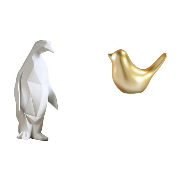 Escultura De Resina De Pingüino, Figura De Animal, Artesanía Coleccionable, Adorno Decorativo, Estatua Para Inauguración De La Casa, Mesa, Bar, Dormitorio, Oficina, Decoración Moderna Del