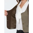 thumbnail image 5 of DARING DIVA Women's Vintage Waistcoat Vest Plaid Button Down Vests M Brown, 5 of 6