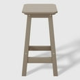 thumbnail image 4 of WestinTrends Malibu 24" HDPE Outdoor Patio Counter High Backless Square Bar Stools Set of Two, Weathered Wood, 4 of 8