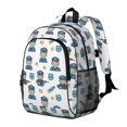 thumbnail image 2 of Police and Rifle White Pattern Backpack for School, Cute School Bag with Adjustable Shoulder Straps and Padded Back, 15"x11.42"x5.5", 2 of 5