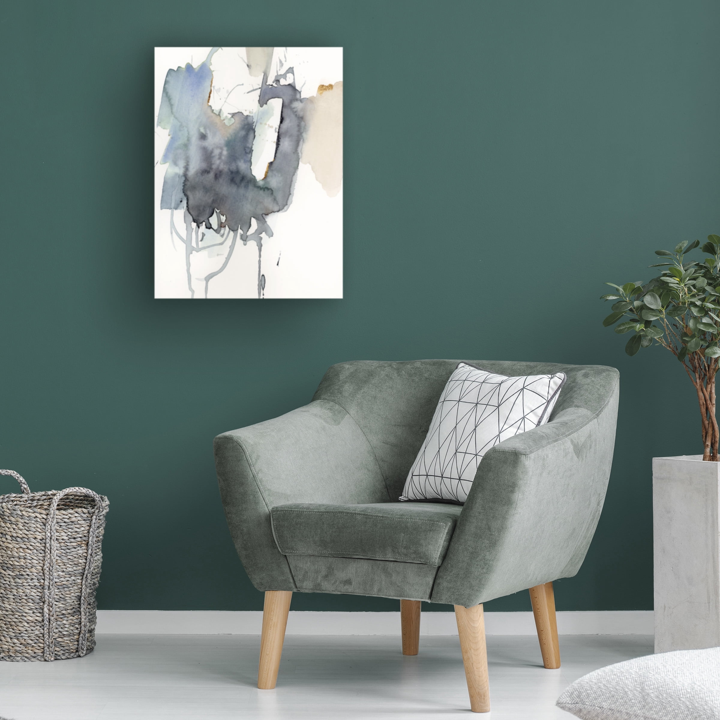 Victoria Barnes 'Indigo Splatter I' Canvas Art