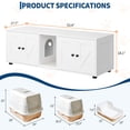 thumbnail image 4 of Ataucjin Double Cat Litter Box Cabinet, Litter Box Enclosure with Double Room, Hidden Litter Box Tv Stand, Litter Box Furniture Hidden for 2 Cats, Cat House, TV Stand with Cat Litter Box, 4 of 8