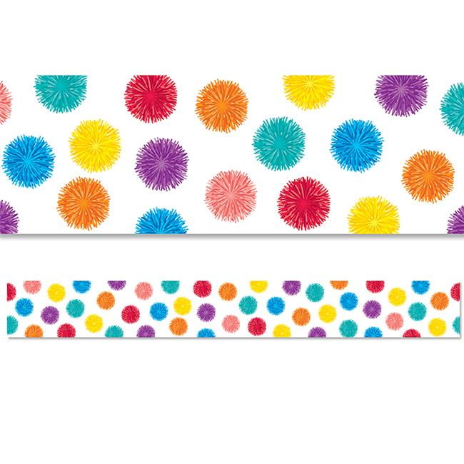 Creative Teaching Press CTP10477 3 x 24 in. Pom Dots EZ Border, Multi Color