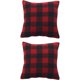 thumbnail image 1 of Lojalitet Paquete de 2 fundas de almohada a cuadros navideños, funda de cojín decorativa para sofá, coche, dormitorio, decoración navideña, 1 of 5