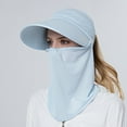 thumbnail image 2 of Hunpta Sun Hats For Women Summer Sun Hat Outdoor Riding Face Covering Solid Color Mask Sun Hat, 2 of 5