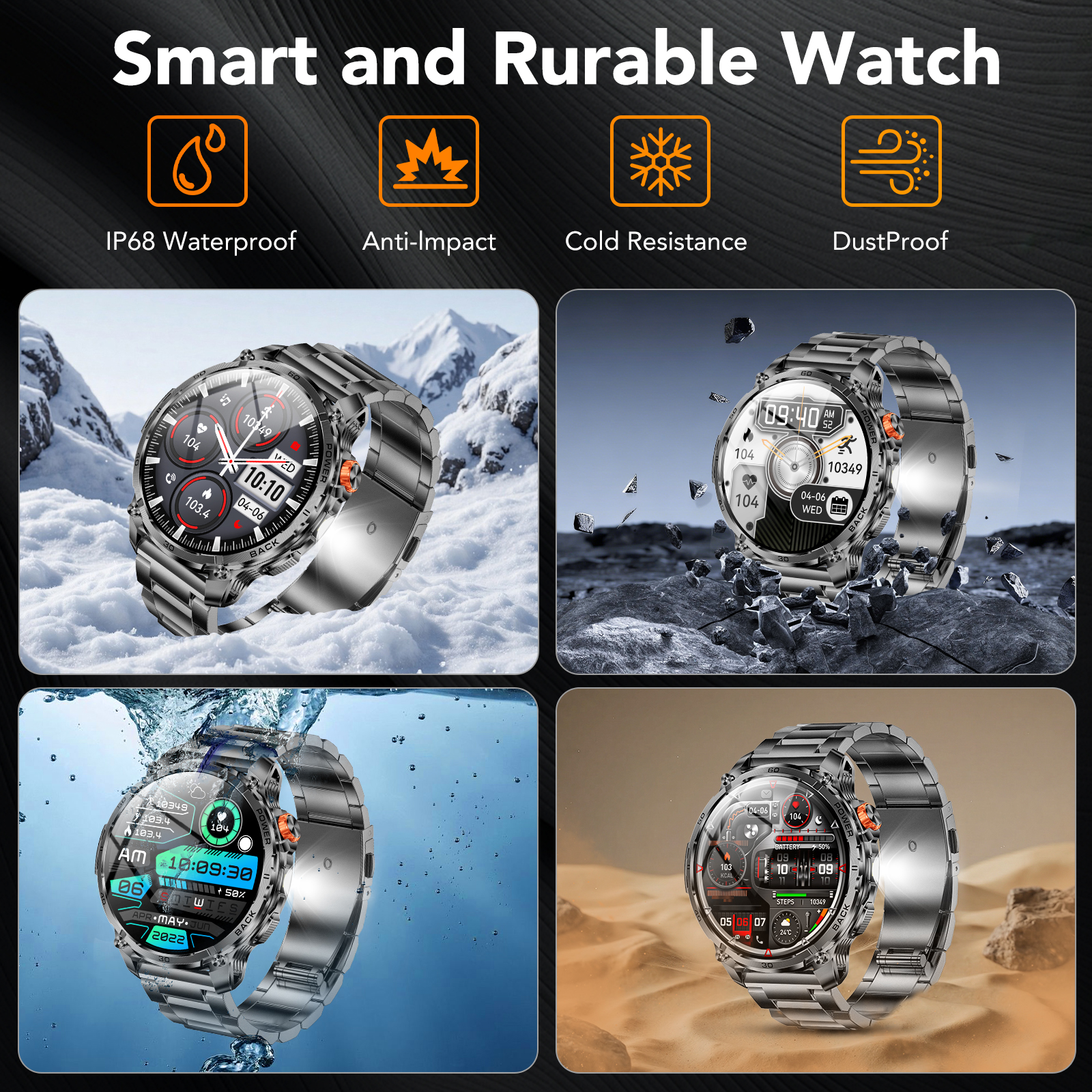 Tikland Smart Watch, 1.75" AMOLED, 120+ Sport Modes photo 5