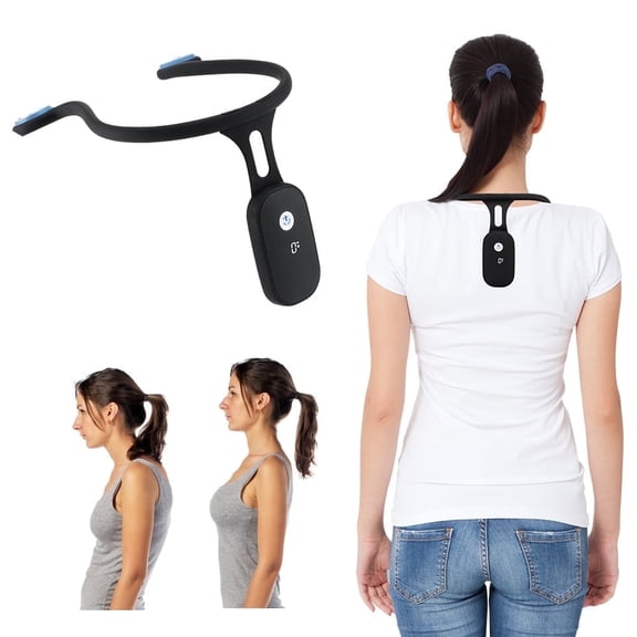 Intelligent Posture Corrector, Neck Posture Corrector, Posture Alert Hanging Back, Smart Posture Corrector Rechargeable Silicone Automatic Induction for Women Men, Neck Back Brace