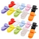 thumbnail image 1 of 50 unidades de clips de plástico en forma de T para chupetes, insignias y baberos (color aleatorio)., 1 of 7