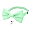 thumbnail image 2 of Boy's Mint Bow Tie with Handkerchief Set Pre-Tied Style Formal Satin Classic Bowtie for Tuxedo Faux Silk, by Adam Young (Medium, Mint), 2 of 5