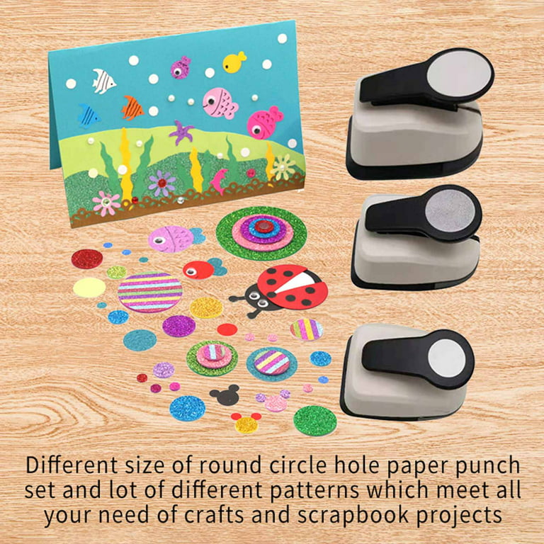 Sorrowso Craft Paper Punch Round Hole Puncher Paper Cutter for