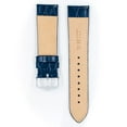 thumbnail image 3 of Hirsch Crocograin Bonded Leather Watch Strap - Blue - M - 18mm - Silver Buckle, 3 of 3