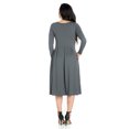thumbnail image 3 of 24seven Comfort Apparel Long Sleeve Fit and Flare Midi Dress, 3 of 3